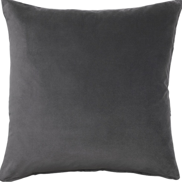 Large cushion cover Velvet green & Charcoal - Picture 2 of 2